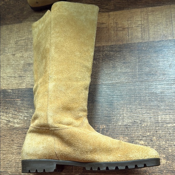 Liz Claiborne Leather Tan Suede Mid-Calf Boots - Picture 5 of 9